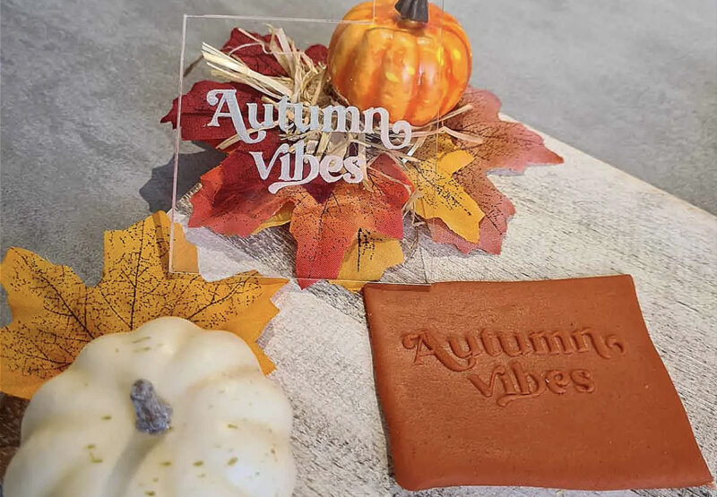 autumn vibes cookie embosser