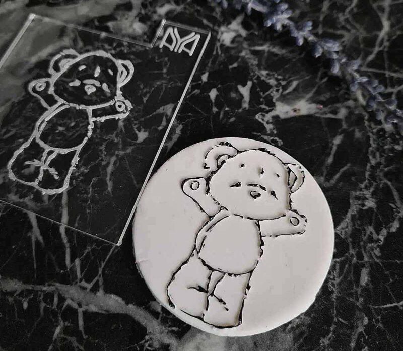 laser cut teddy embosser