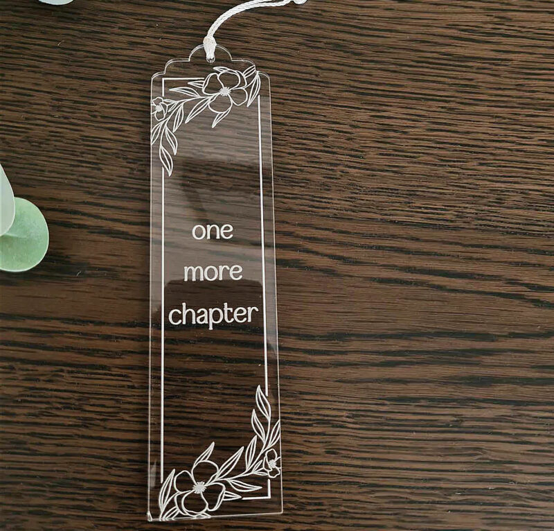 acrylic personalised bookmark