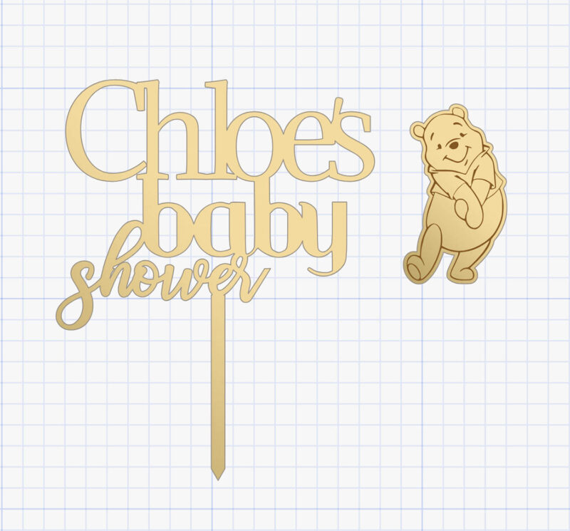 baby shower topper and charm