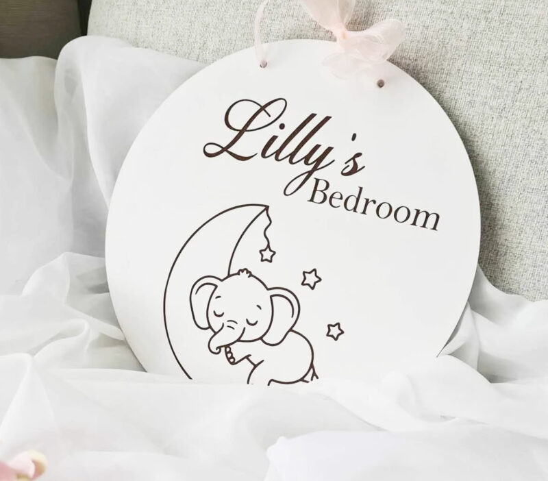 bedroom door sign