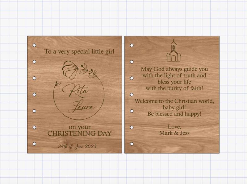 christening card
