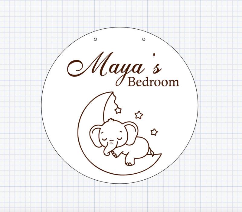 door bedroom sign