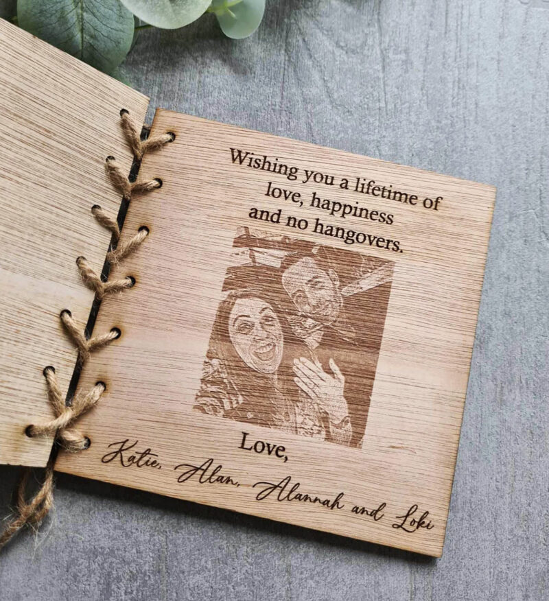 engagement wooden card