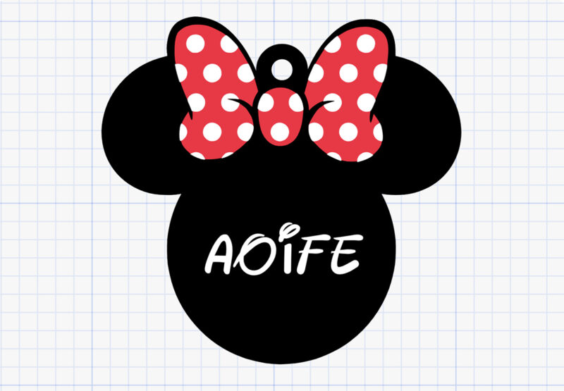 minnie bag tag