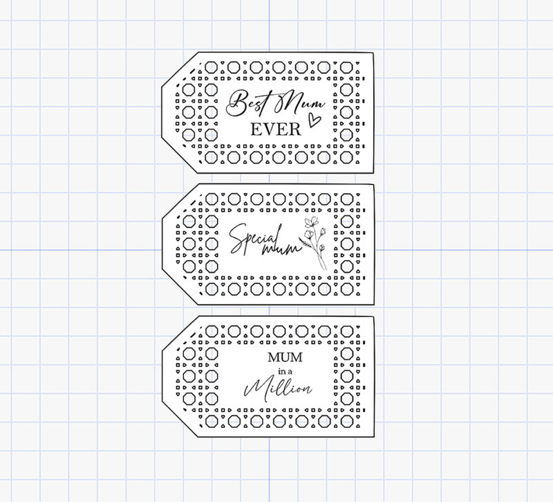 mother's day mdf tags