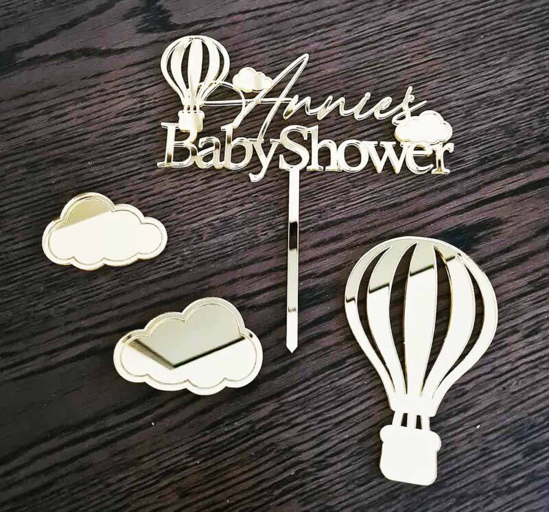 personalised baby shower topper