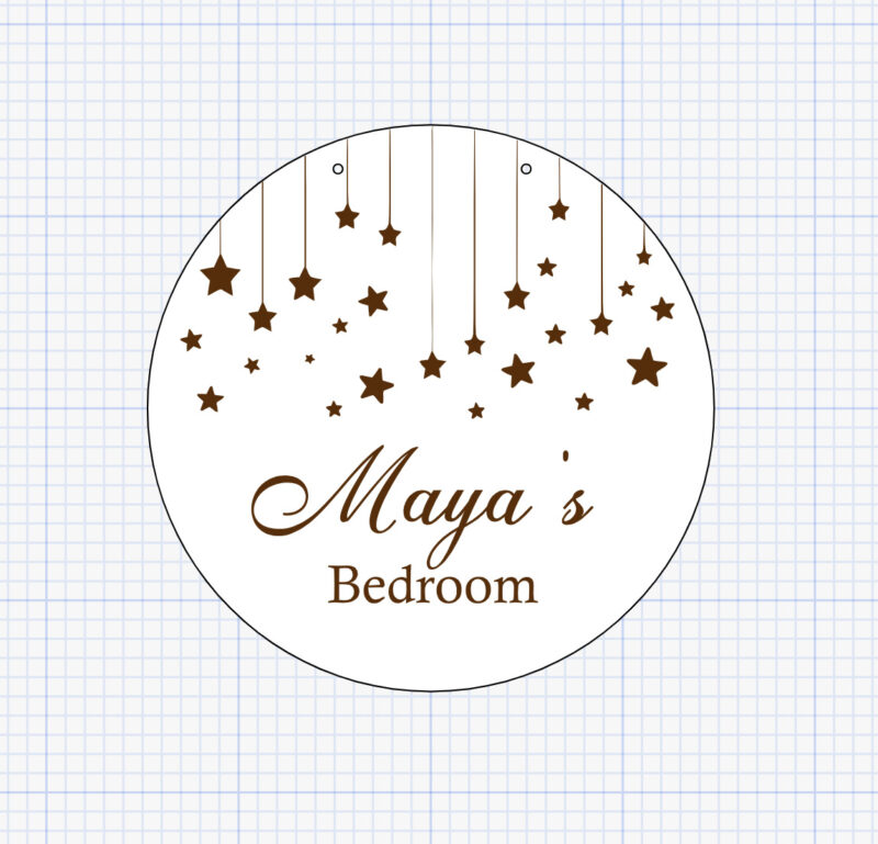 round sign with stars