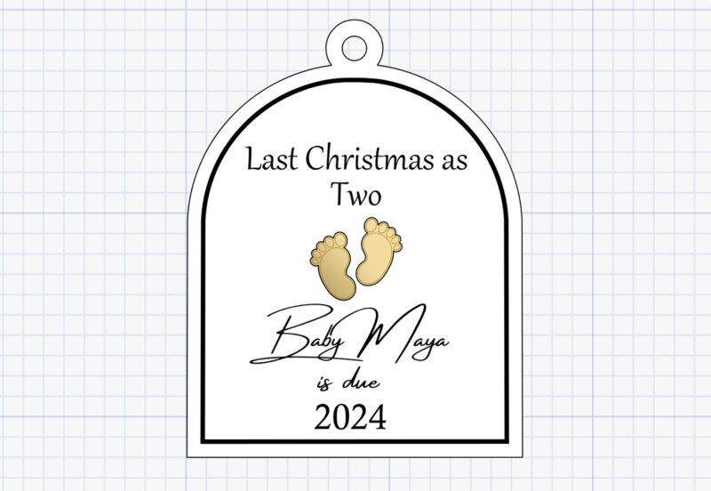 last christmas as two tree decoration