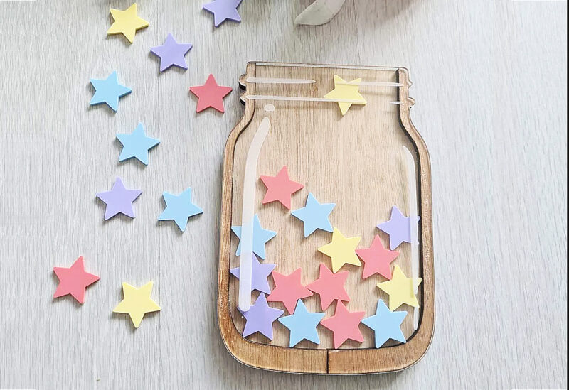 wood reward jar