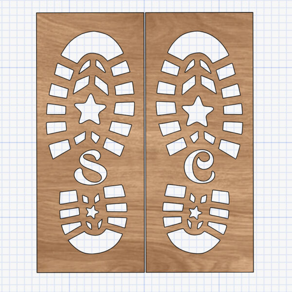 santa footprints stencil