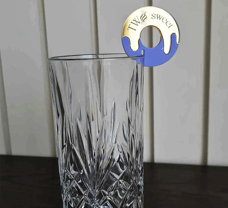 drink tag on glass