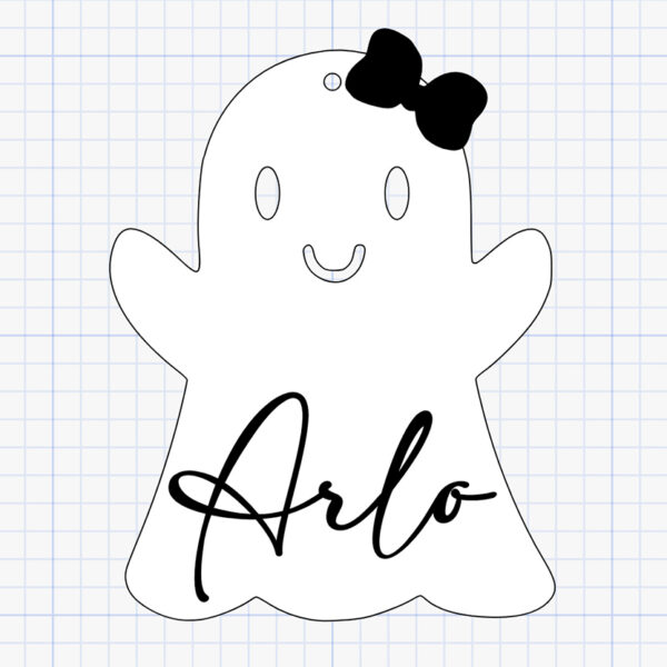 girl ghost keyring