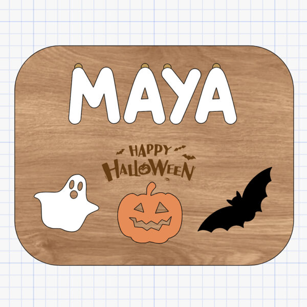 halloween name puzzle