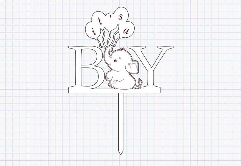 its a boy topper