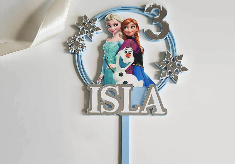 frozen cake topper