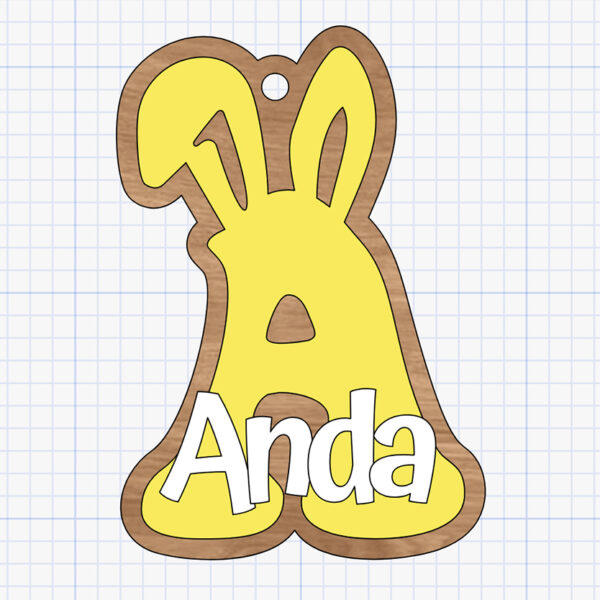 easter letter keyring