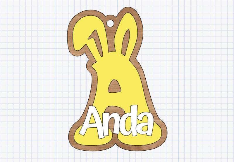 easter letter keyring
