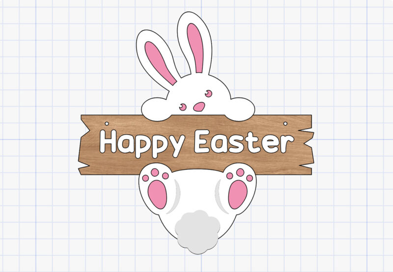 hanging bunny decoration