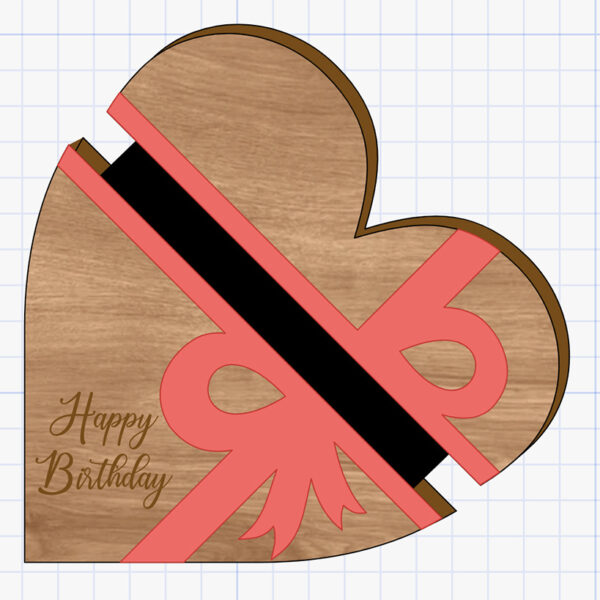 heart shaped giftcard holder