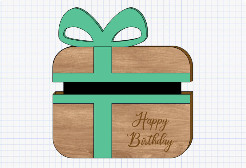horizontal gift card holder