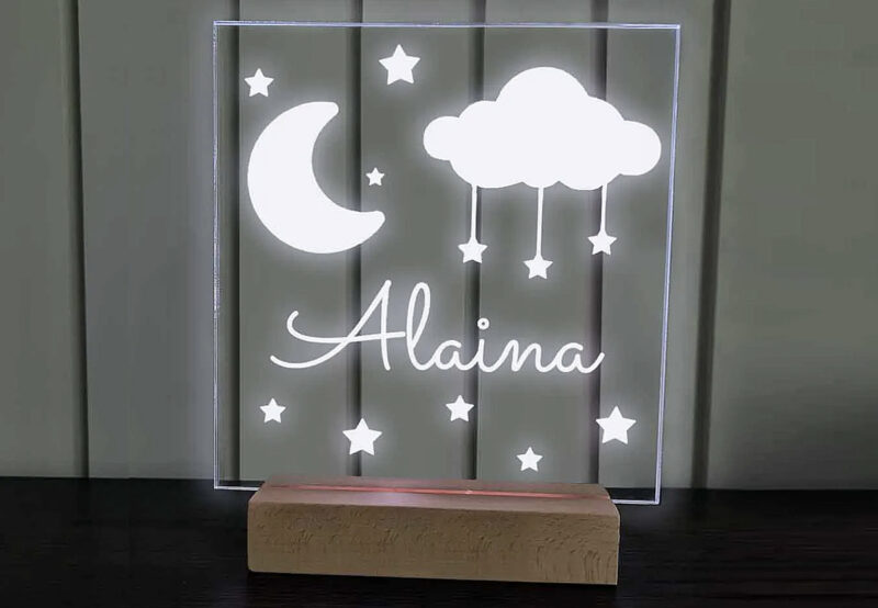 led lamp with moon