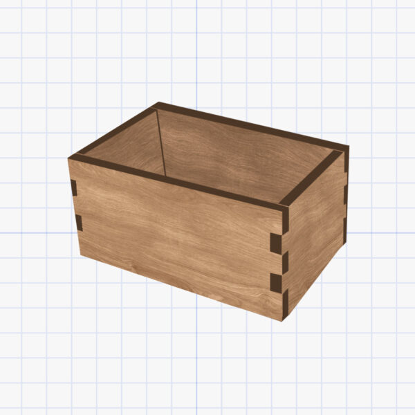 wooden box without lid