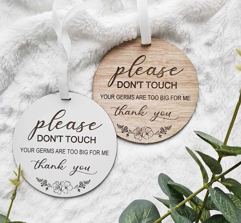 don't touch sign wood