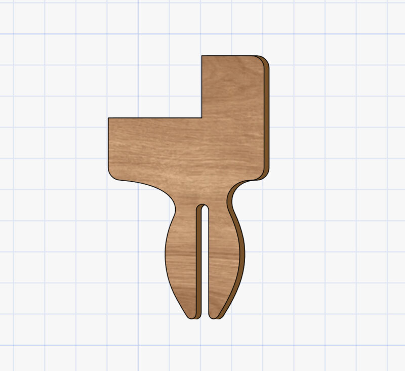 L shaped pin