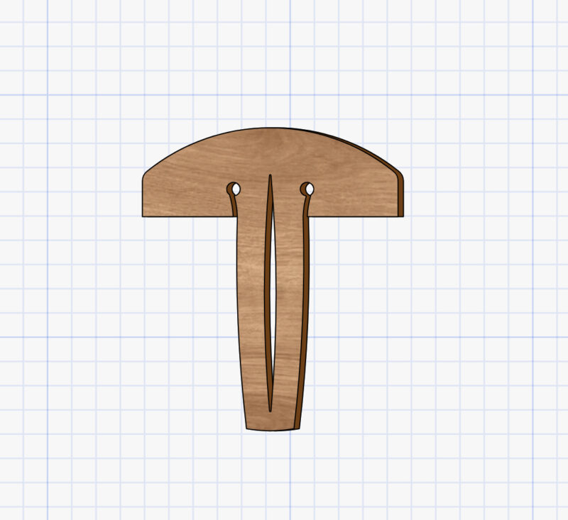 mushroom shaped pin