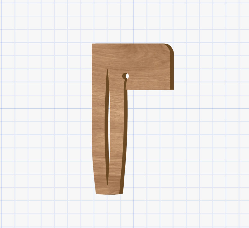 L shaped pin