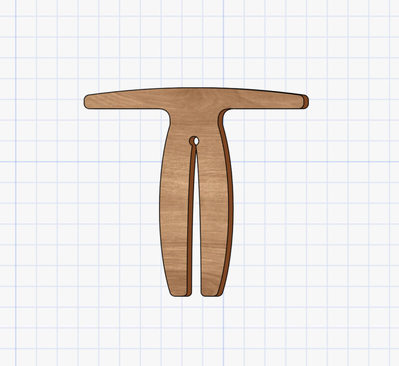 T shaped pin