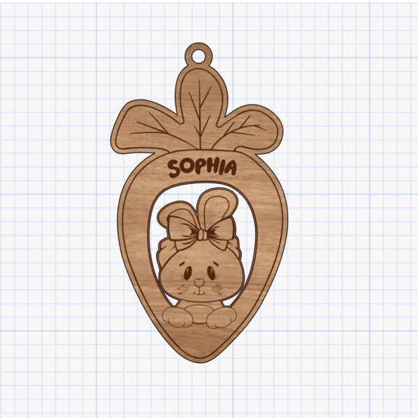wooden bunny tag